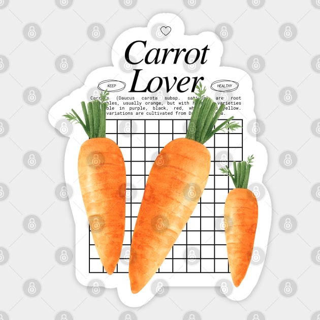 Carrot Lover - Root Vegetables Sticker by Millusti